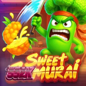 Tampilan visual permainan slot Sweet Samurai dengan tema dojo buah